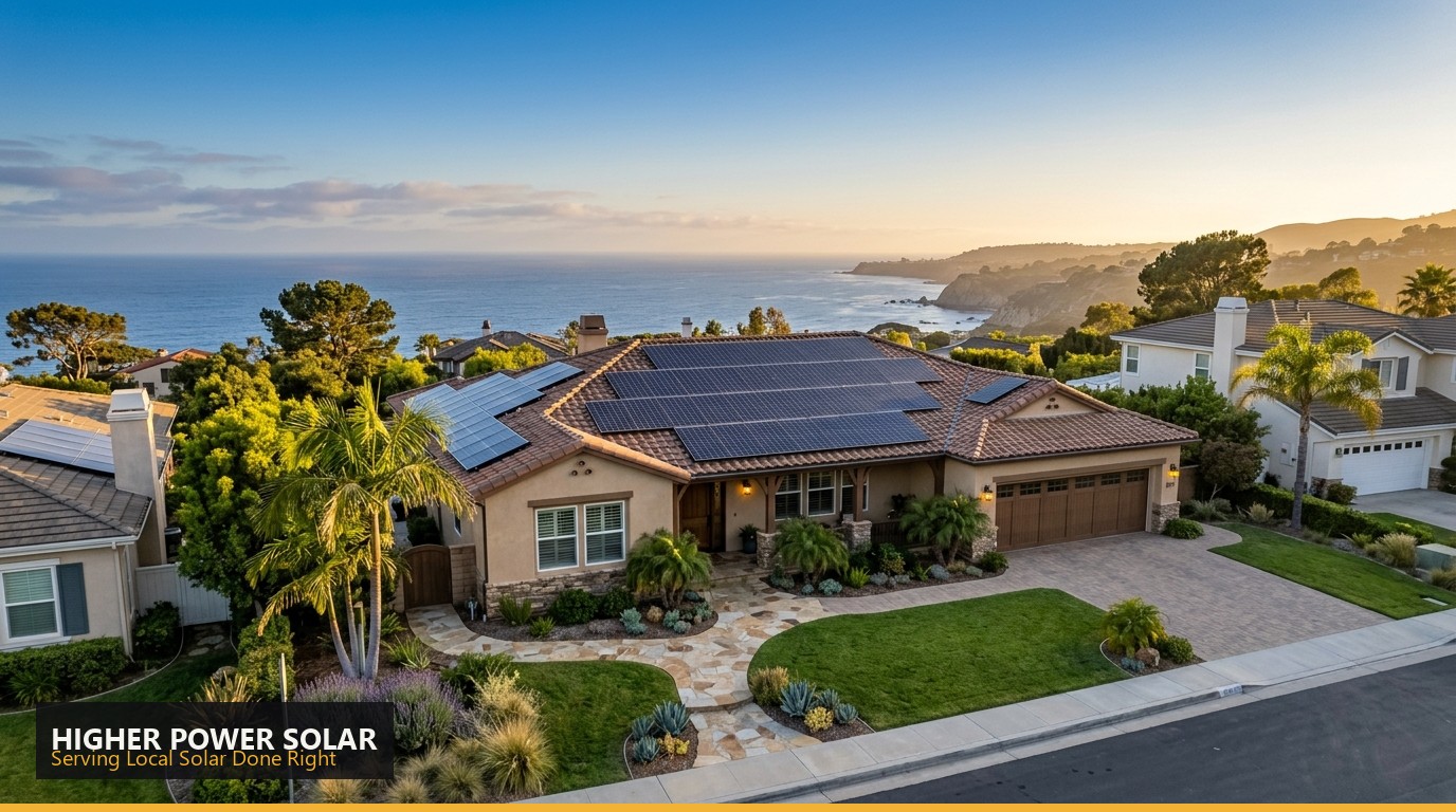 Rooftop solar on a home - Higher Power Solar, a local alternative to national installers