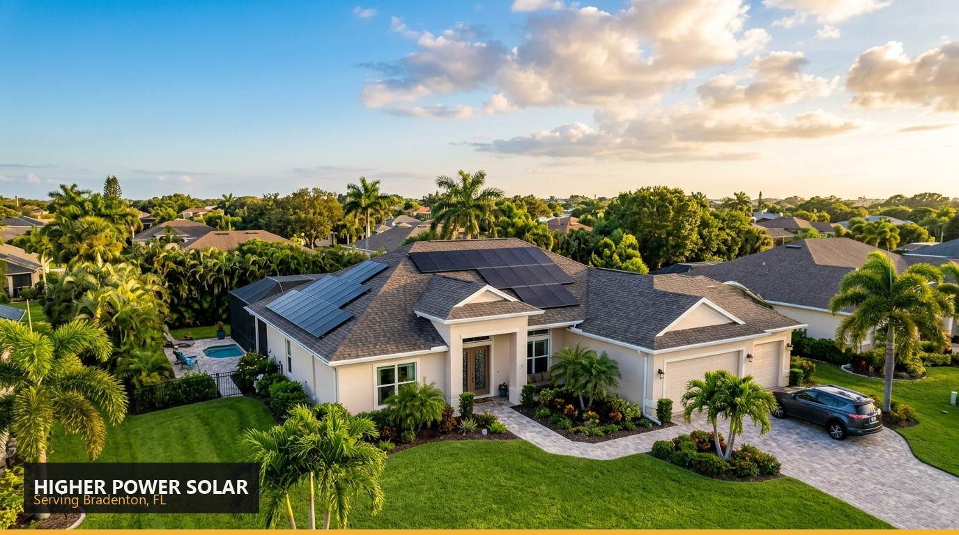 Rooftop solar on a Bradenton, FL home - Higher Power Solar